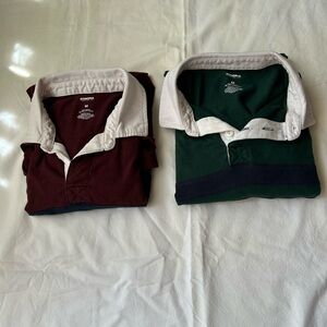 (2) Sonoma Green/Red Rugby Shirts